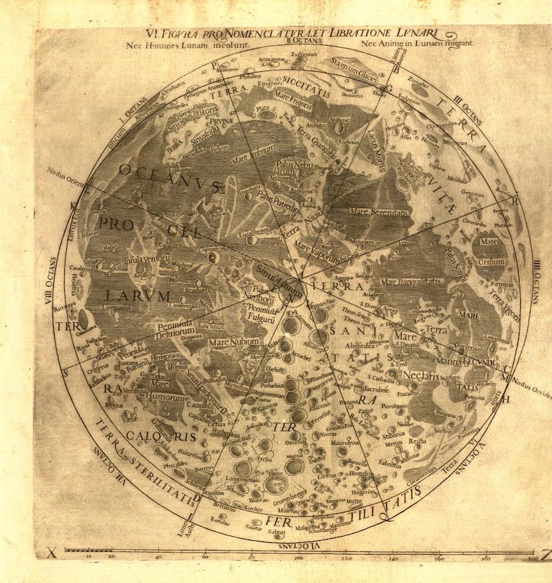 Carta della Luna di Riccioli